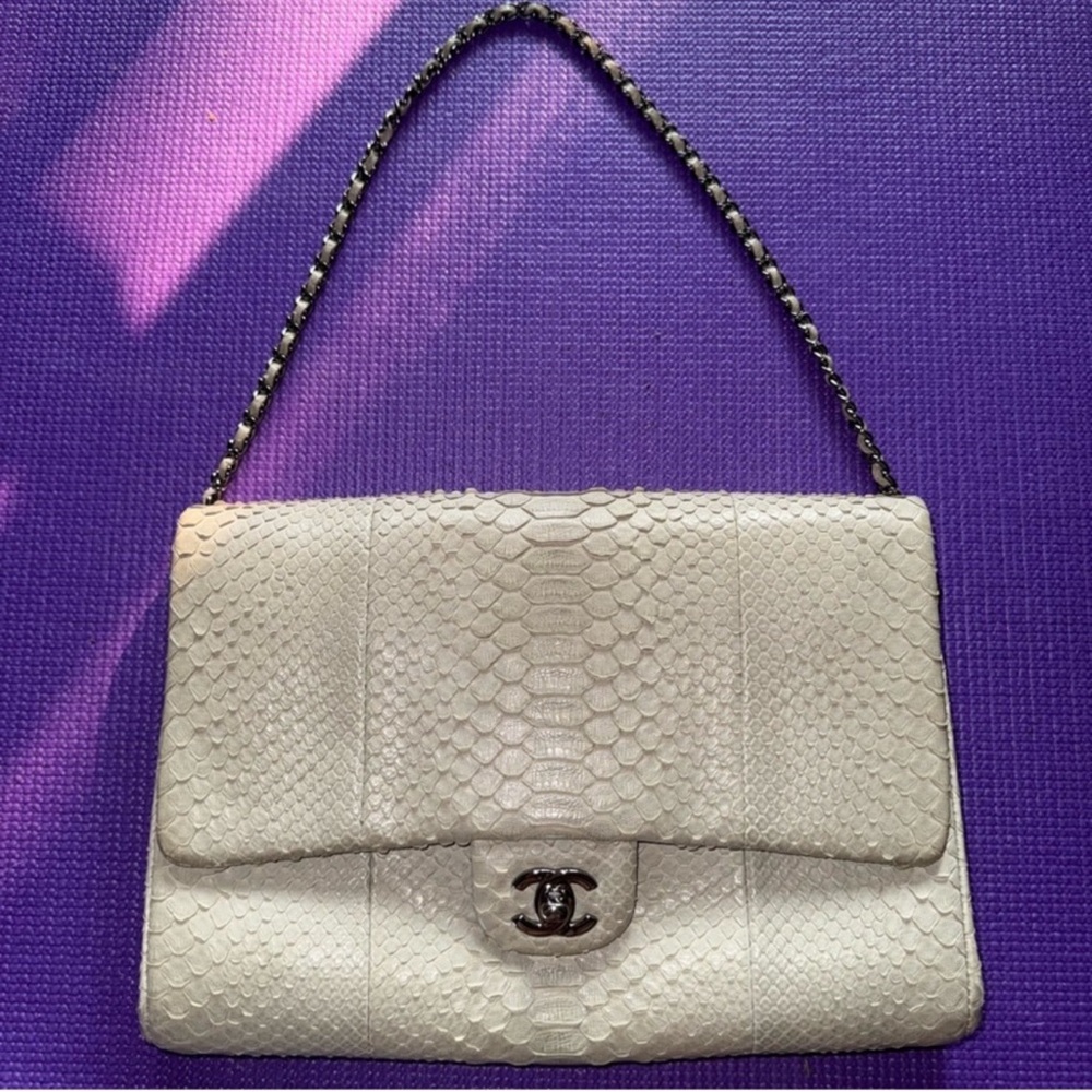 Chanel Python Timeless Clutch with Chain - Picture 2 of 4